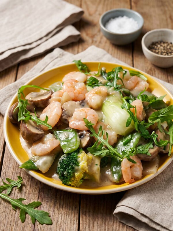 Vegetables--sea-food-delicacy-with-steam-rice-or-steam-potatoes